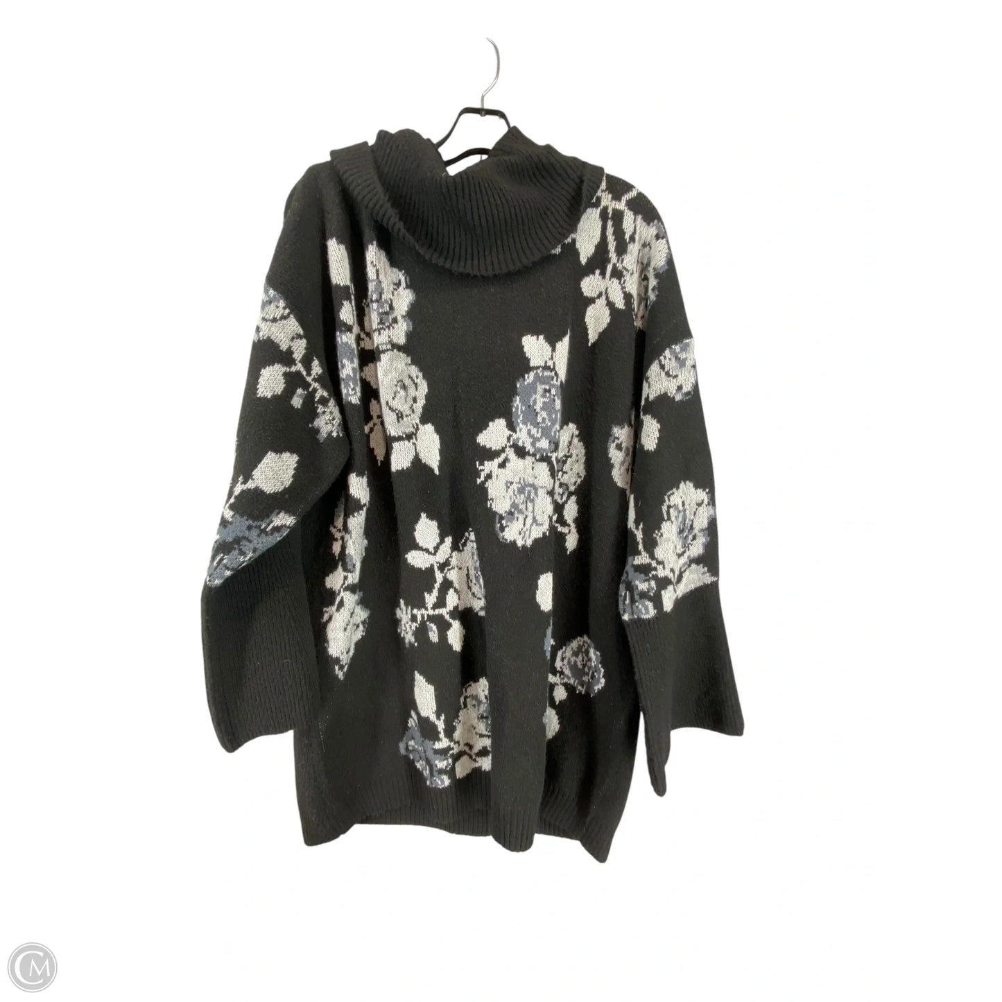 Sweater By Cme In Black & White, Size: 2x