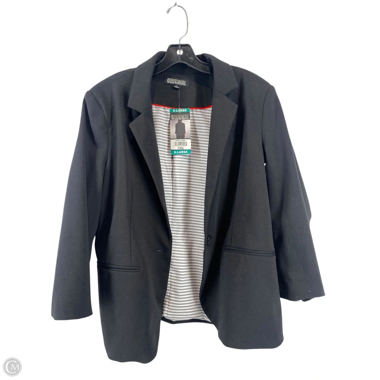 Blazer By Nicole By Nicole Miller In Black, Size: Xl