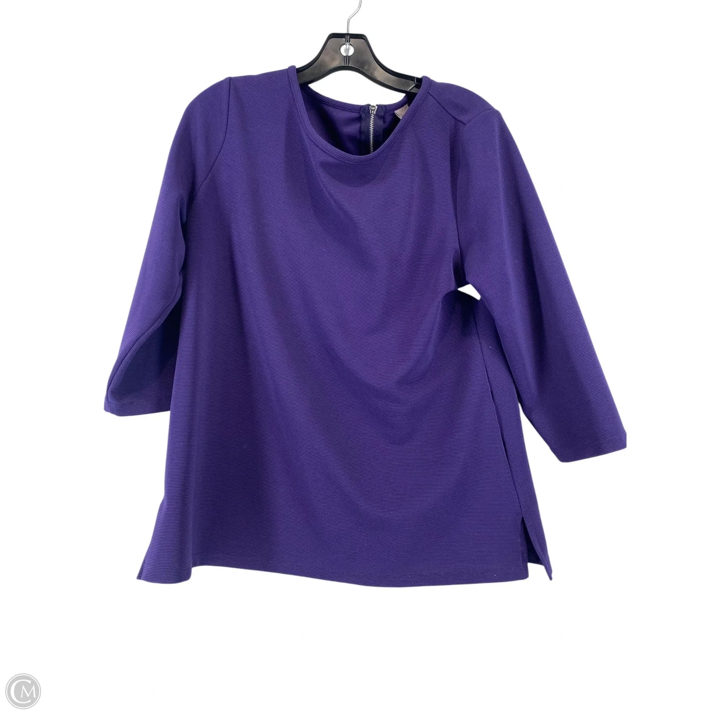 Top Long Sleeve By Chicos In Purple