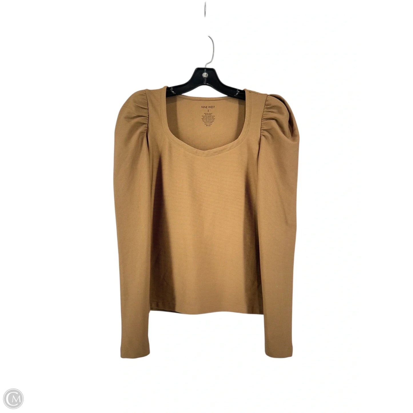 Top Long Sleeve By Nine West In Brown, Size: S