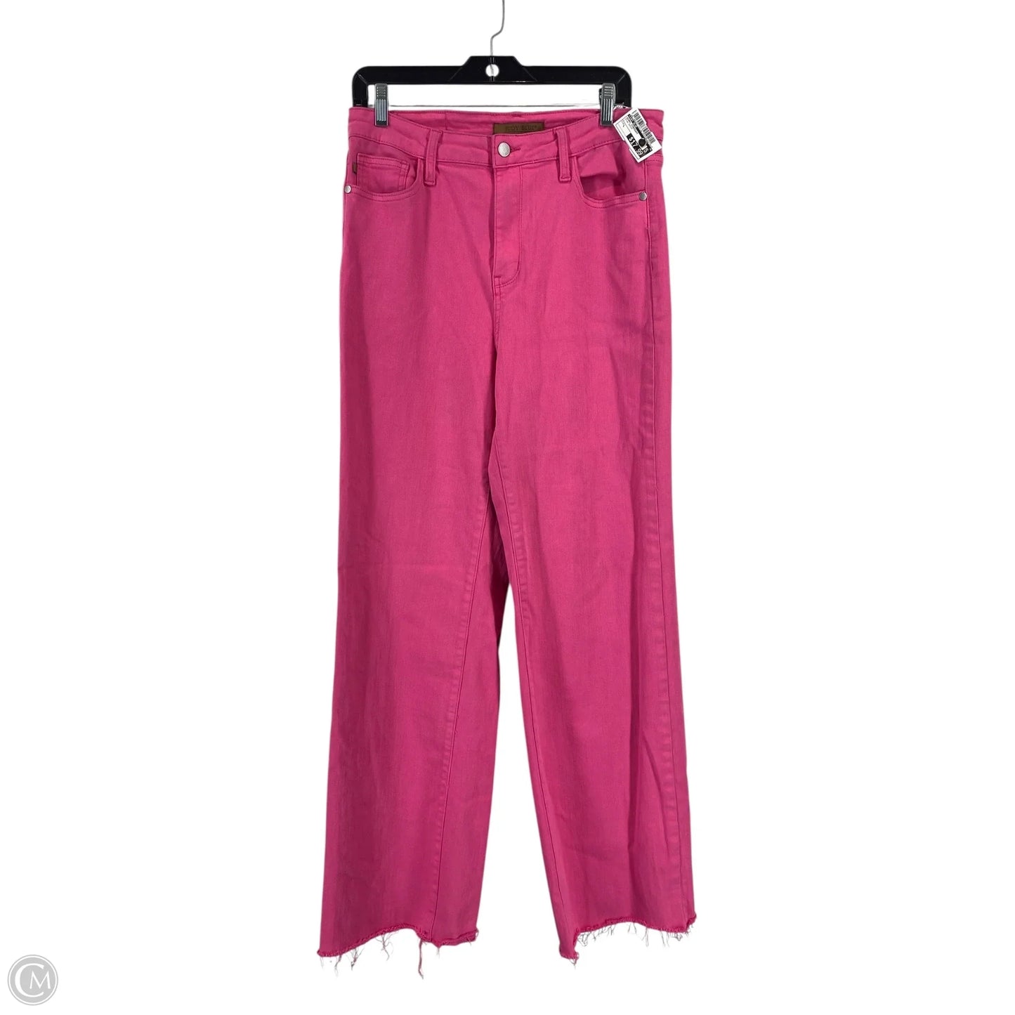 Jeans Straight By Judy Blue In Pink Denim, Size: L