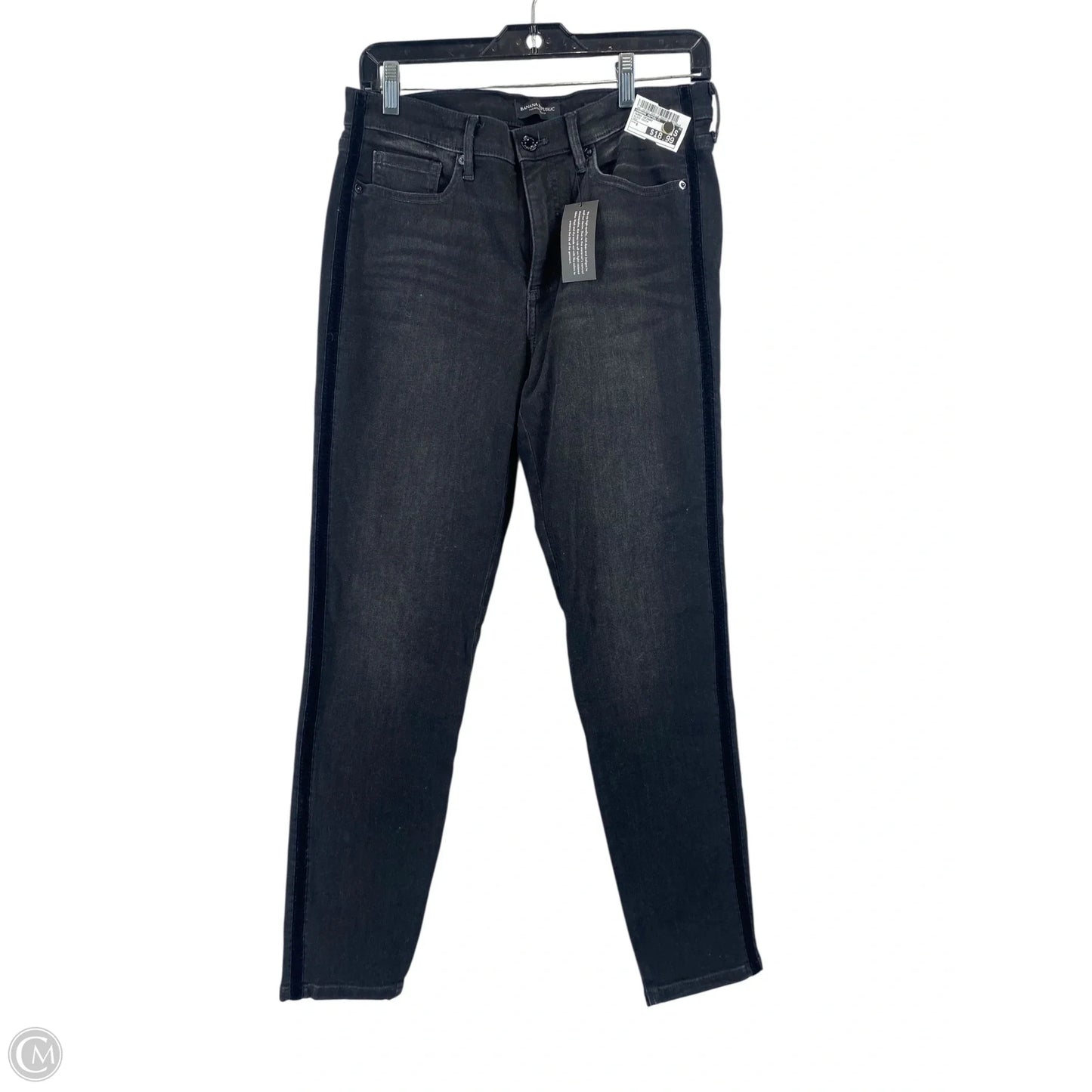 Jeans Skinny By Banana Republic In Black Denim, Size: 8