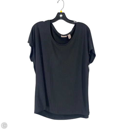Top Short Sleeve By Chicos In Black, Size: Xl