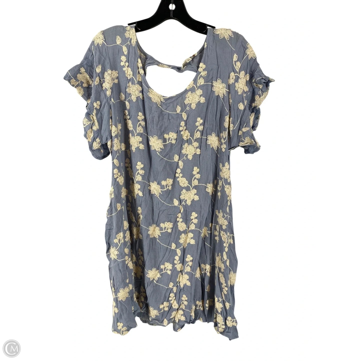 Dress Casual Short By Umgee In Blue & Cream, Size: 1x