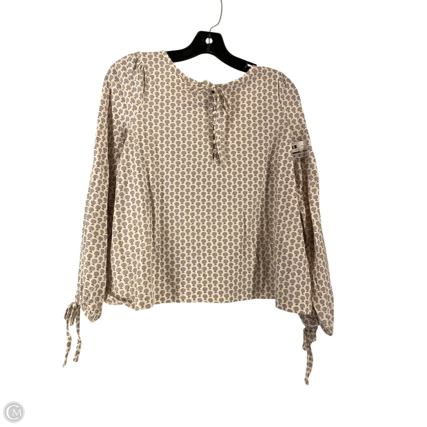 Blouse Long Sleeve By J. Crew In Purple & White, Size: Xs
