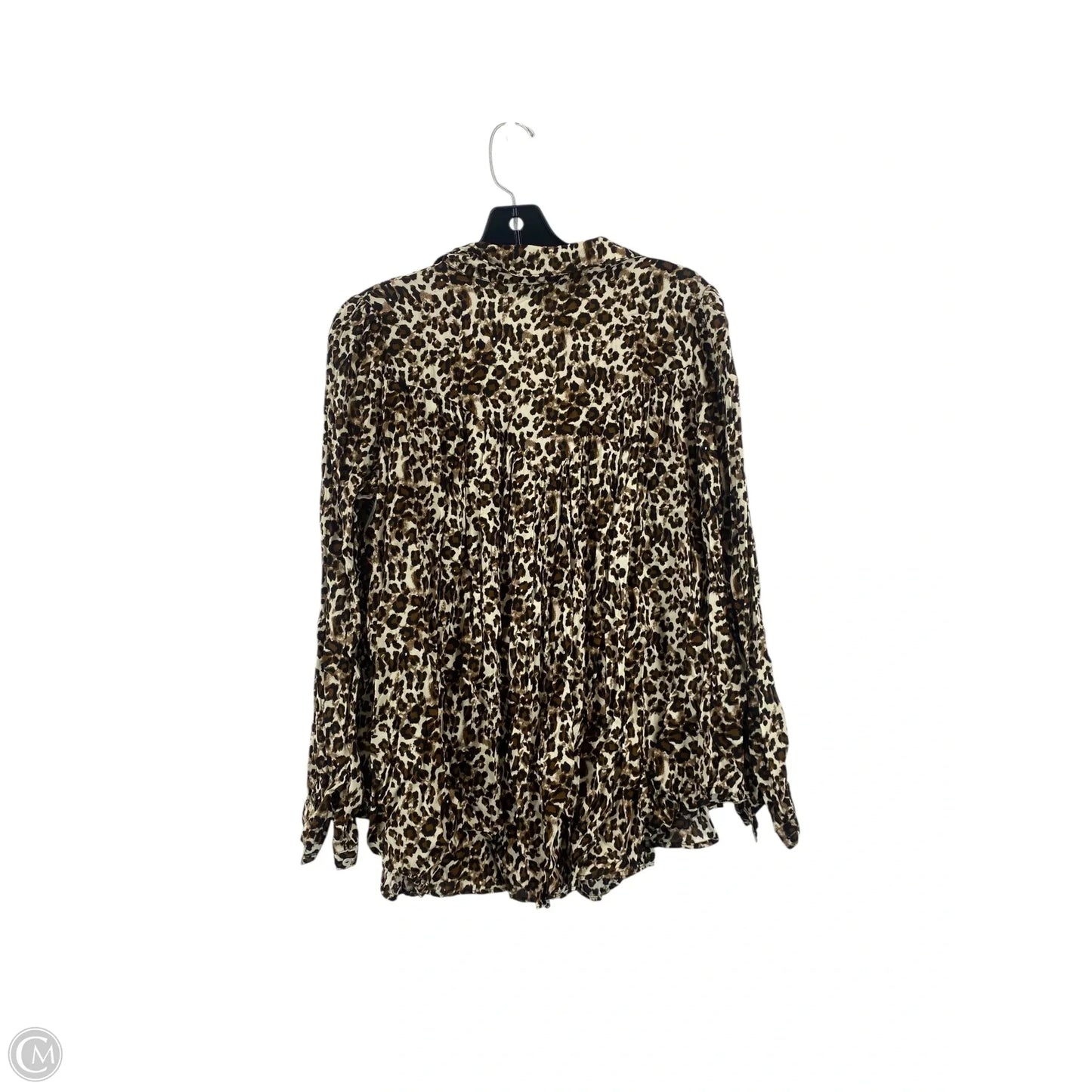Blouse Long Sleeve By Umgee In Leopard Print, Size: S