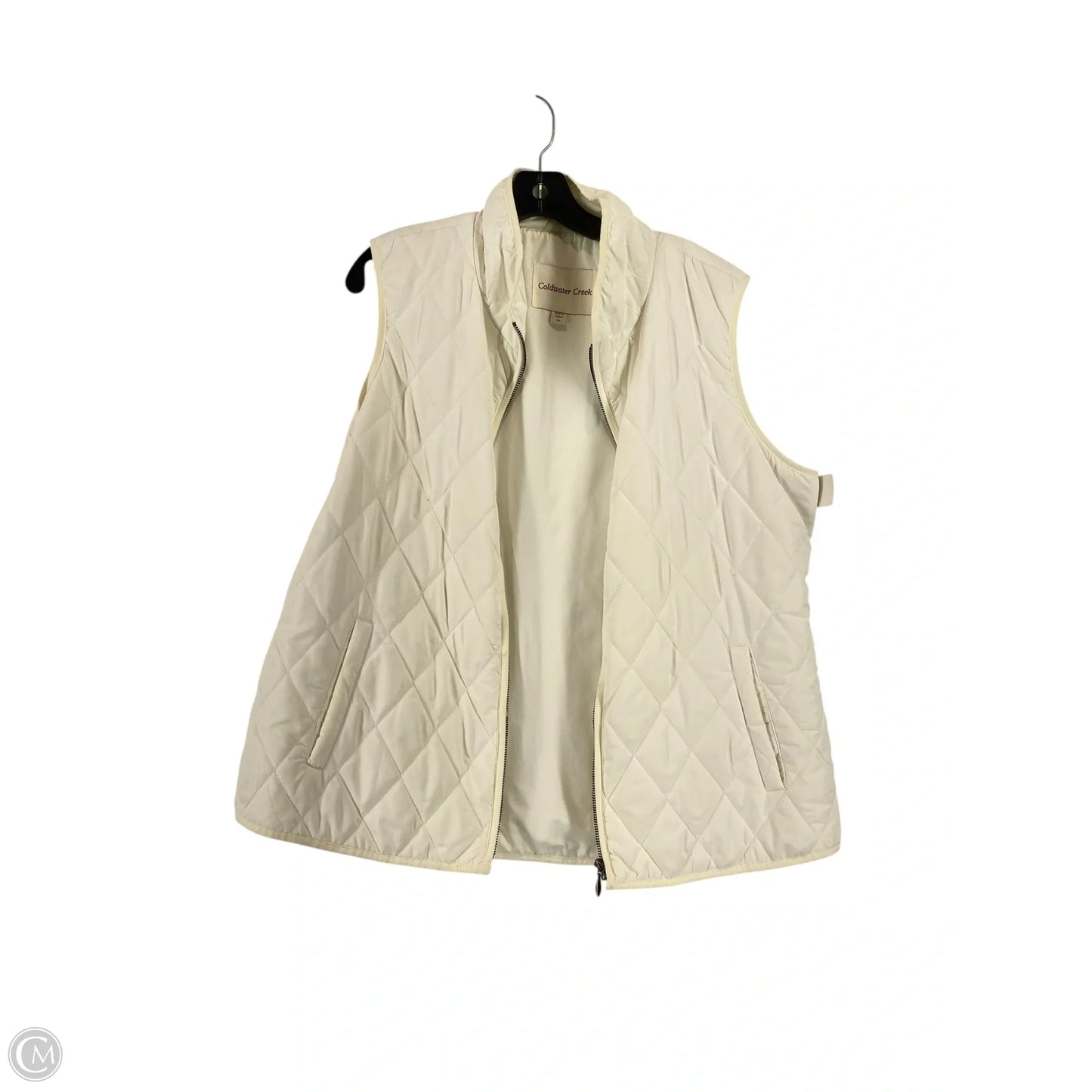 Vest Puffer & Quilted By Coldwater Creek In Cream, Size: Xl
