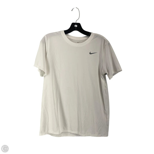 Athletic Top Short Sleeve By Nike In White, Size: M