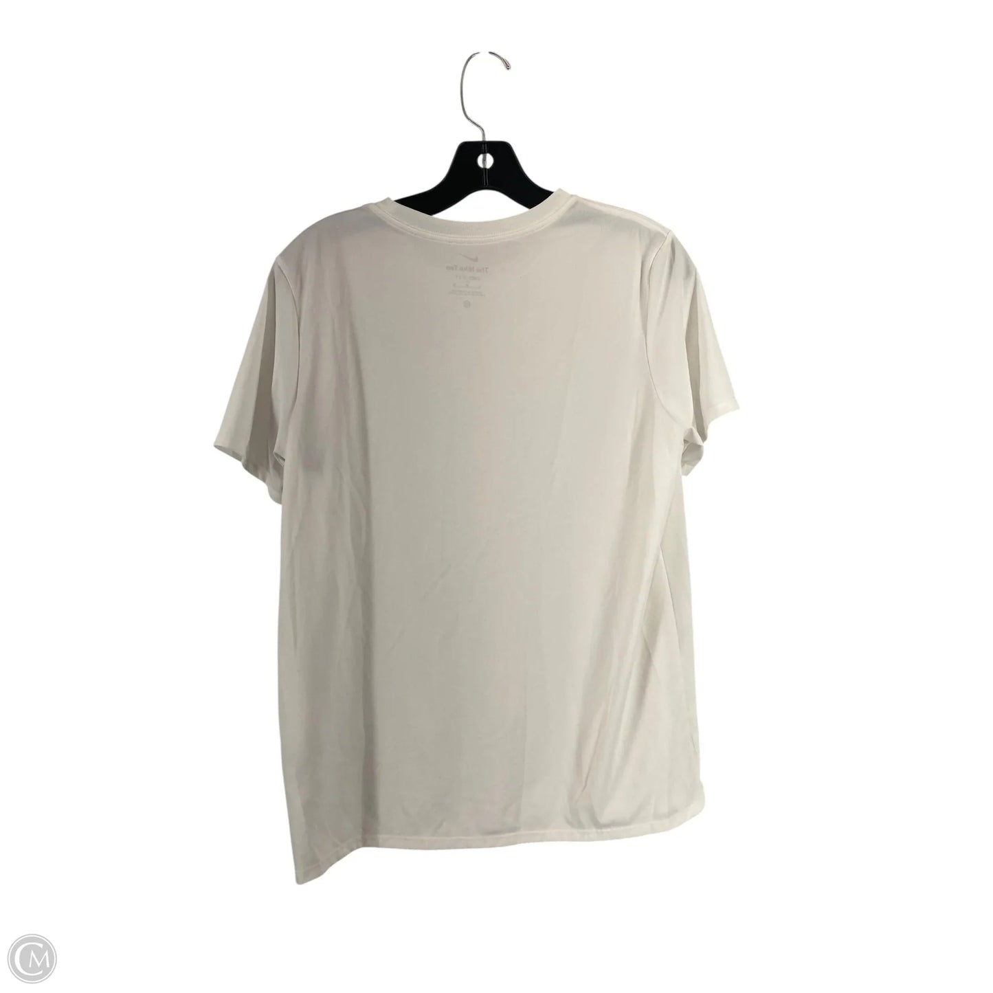 Athletic Top Short Sleeve By Nike In White, Size: M