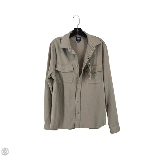 Jacket Shirt By Gap In Grey, Size: S