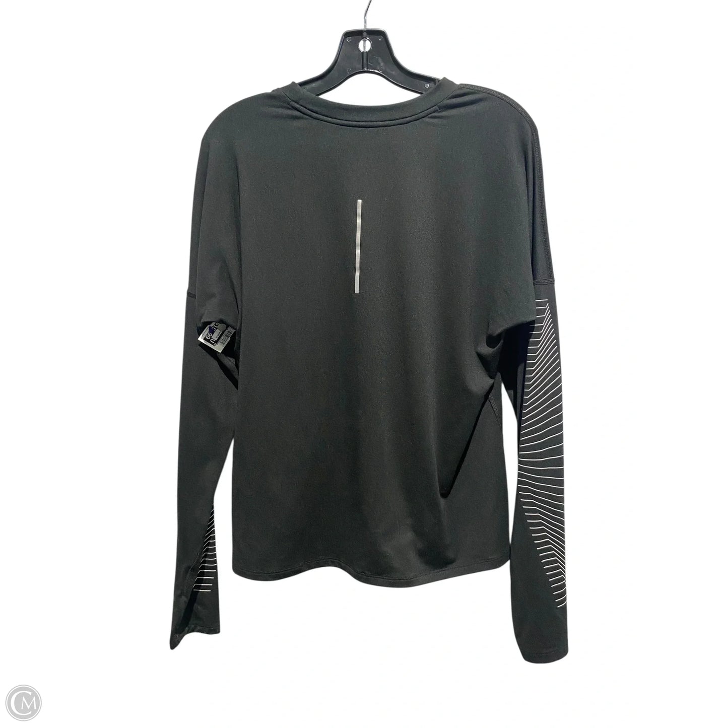 Athletic Top Long Sleeve Crewneck By Nike In Black, Size: M
