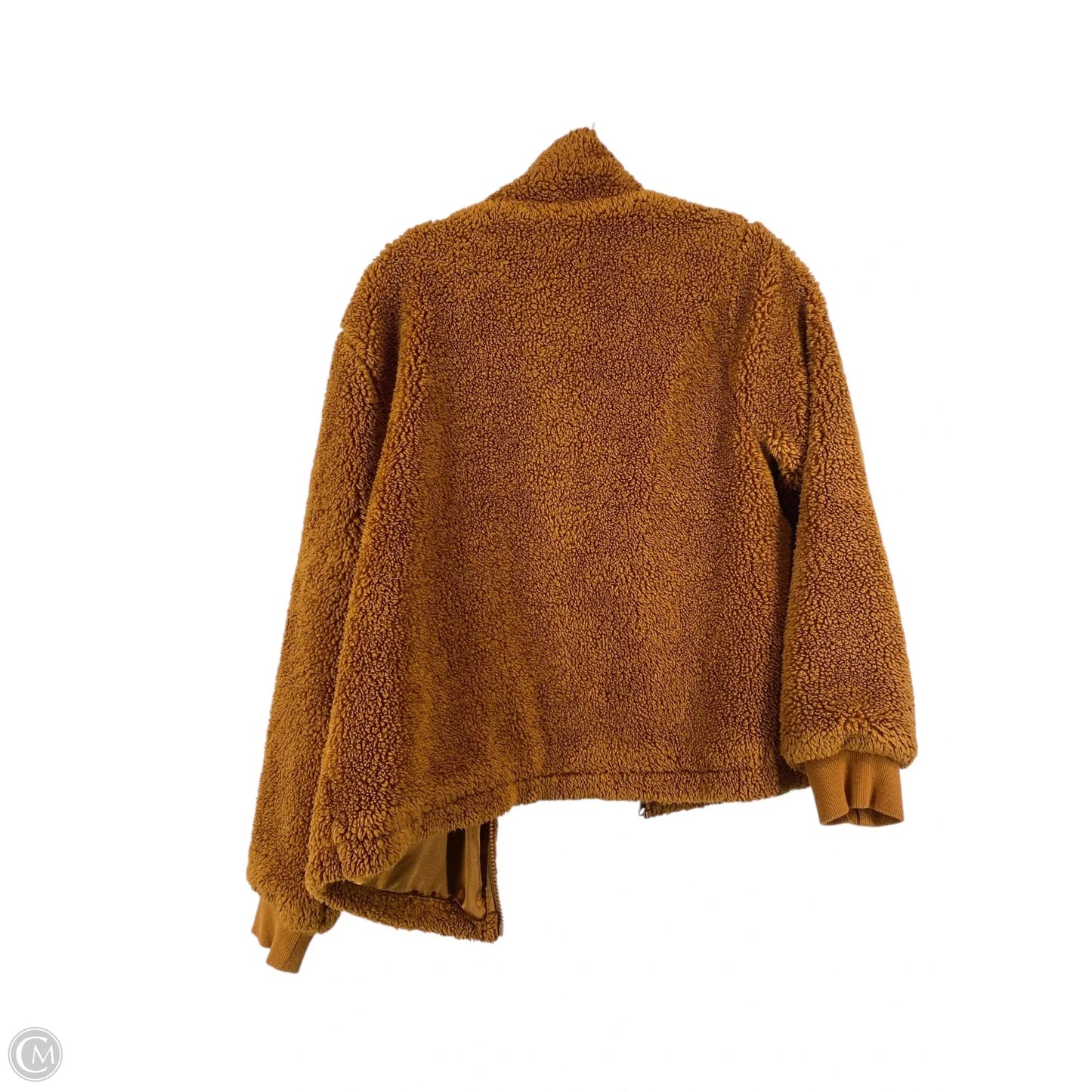 Jacket Faux Fur & Sherpa By J. Crew In Orange, Size: S