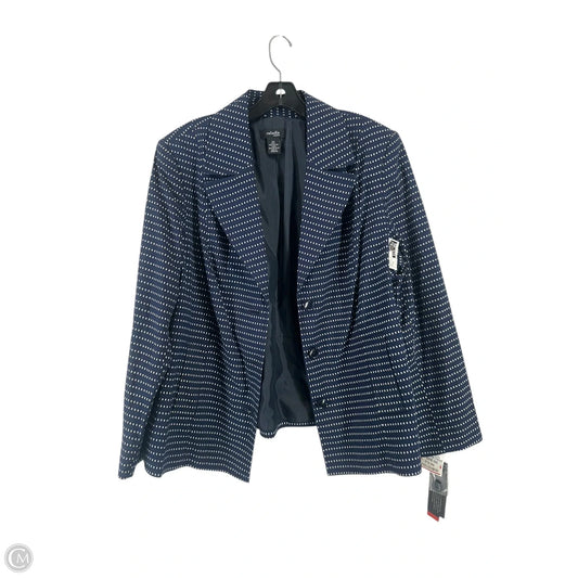 Blazer By Rafaella In Blue & White, Size: 20