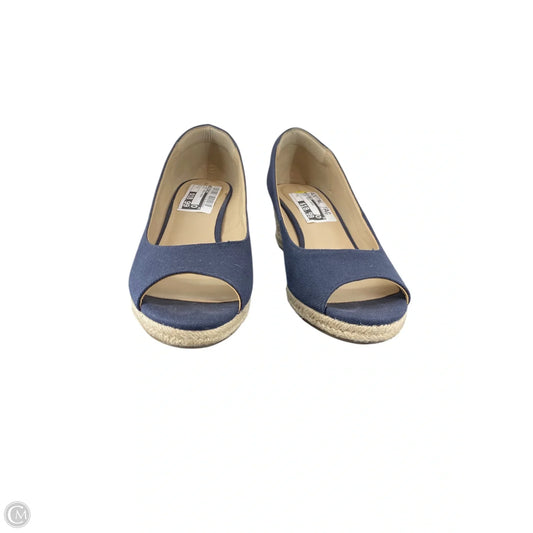 Shoes Heels Wedge By Bandolino In Blue, Size: 9