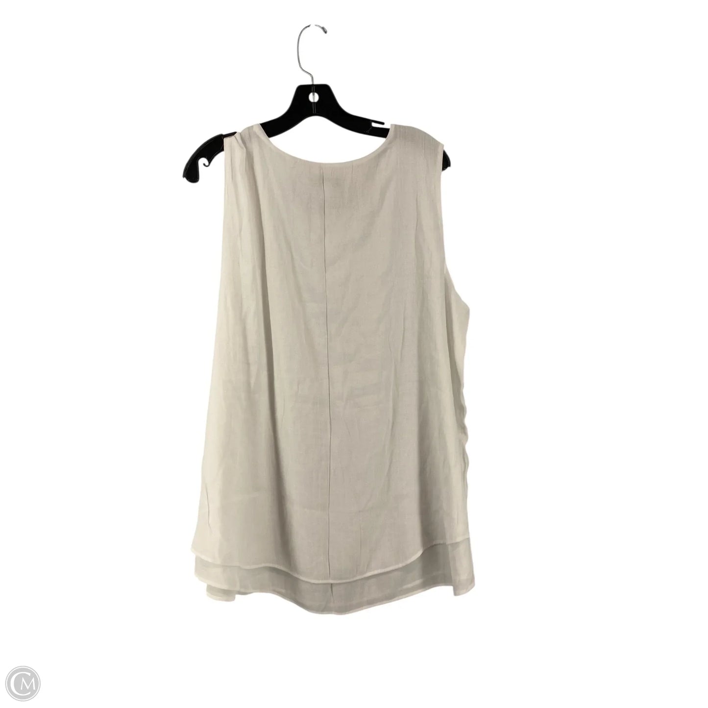 Top Sleeveless By Cristina In White, Size: Xxl