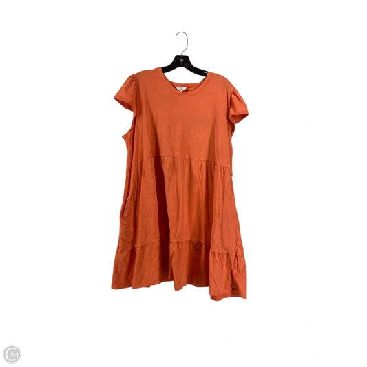 Dress Casual Short By Time And Tru In Coral, Size: Xxl