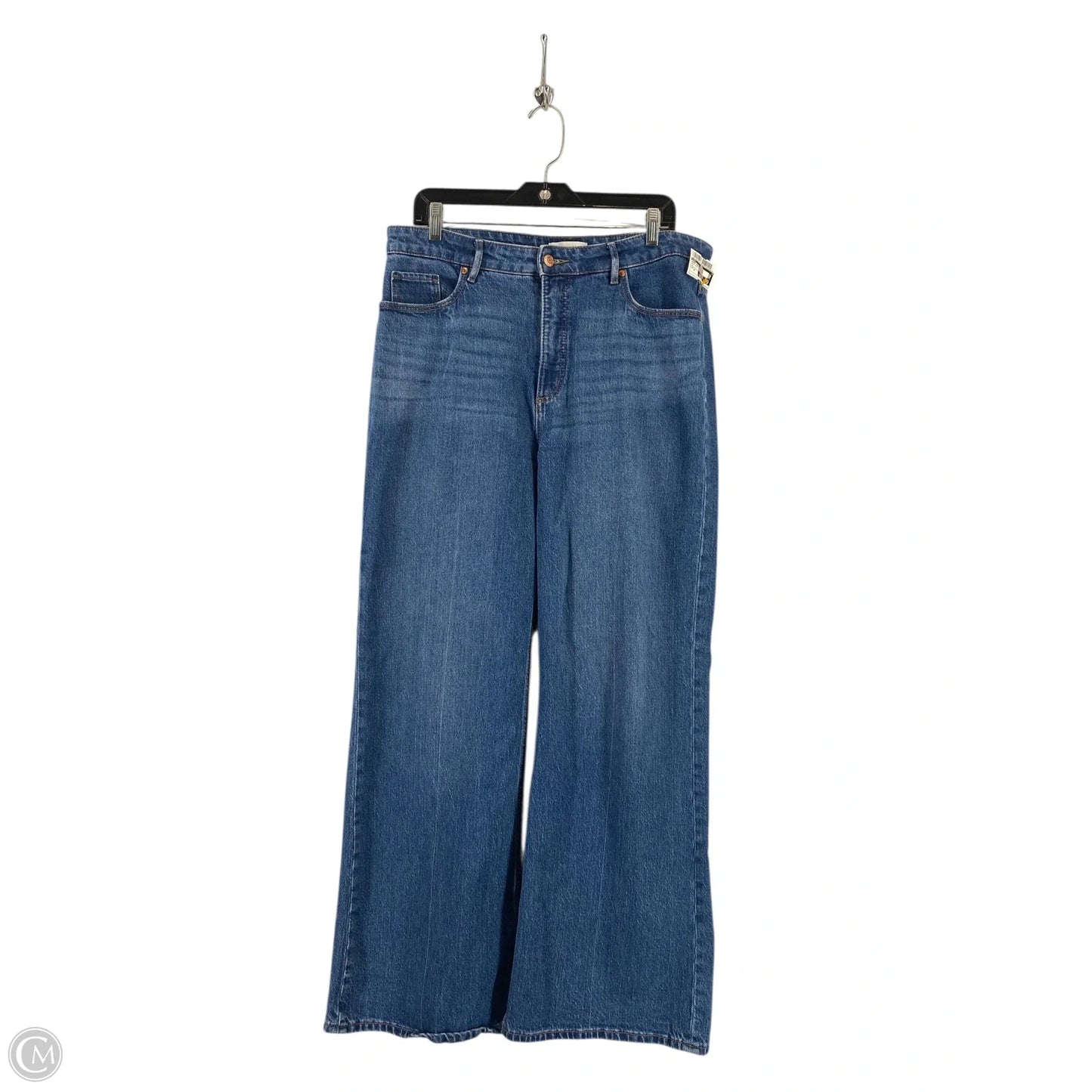 Jeans Straight By Ann Taylor In Blue Denim, Size: 14