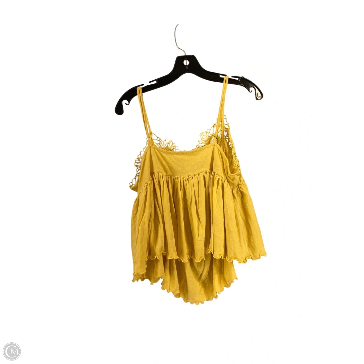 Top Sleeveless By Free People In Yellow, Size: M