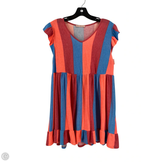 Dress Casual Midi By Ces Femme In Striped Pattern, Size: M