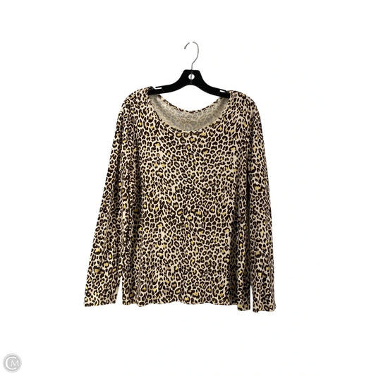 Top Long Sleeve By Clothes Mentor In Animal Print, Size: L