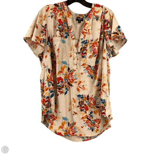 Top Short Sleeve By Torrid In Floral Print, Size: 2