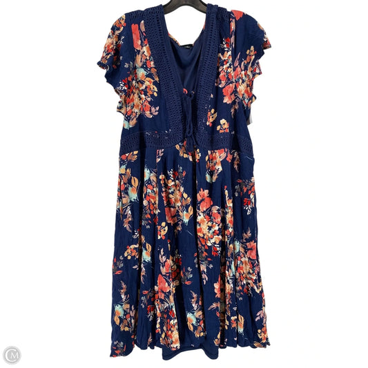 Dress Casual Midi By Torrid In Navy, Size: 2
