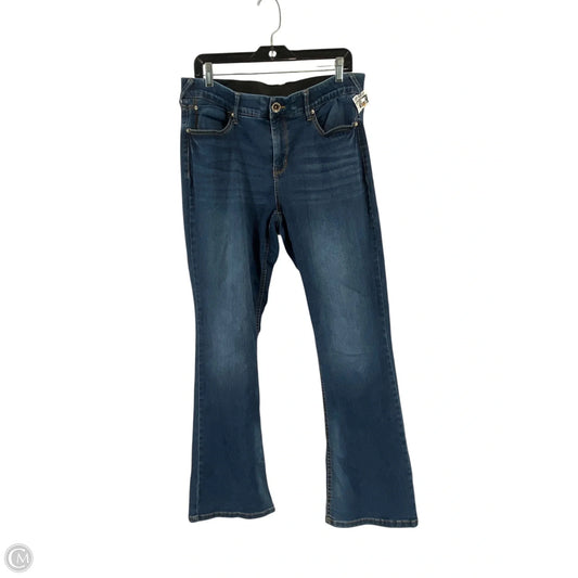 Jeans Boot Cut By Natural Reflections In Blue Denim, Size: 14