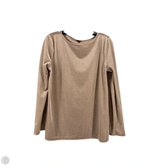 Top Long Sleeve By Ann Taylor In Silver, Size: M