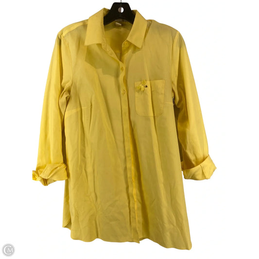 Top Long Sleeve Basic By Coldwater Creek In Yellow, Size: 8