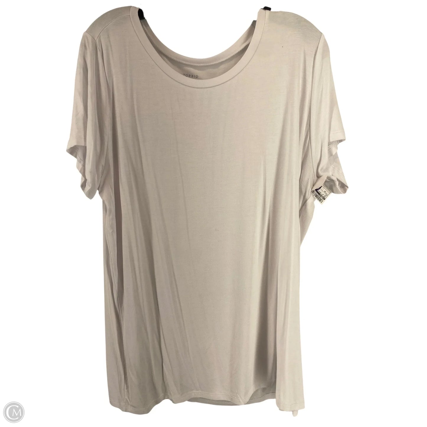 Top Short Sleeve Basic By Torrid In White, Size: 2x
