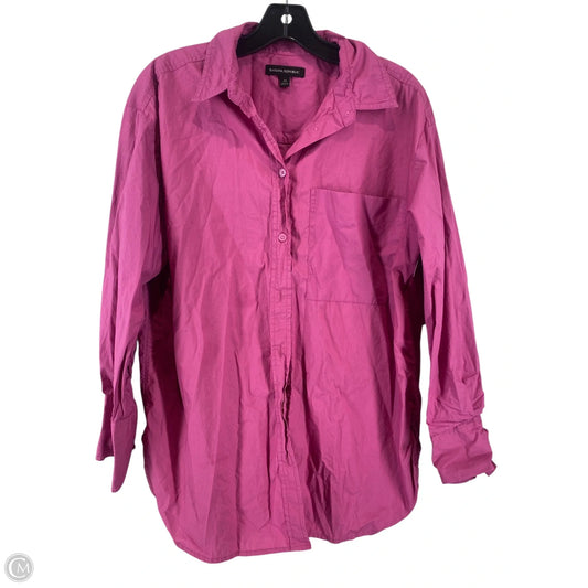 Top Long Sleeve Basic By Banana Republic In Purple, Size: M