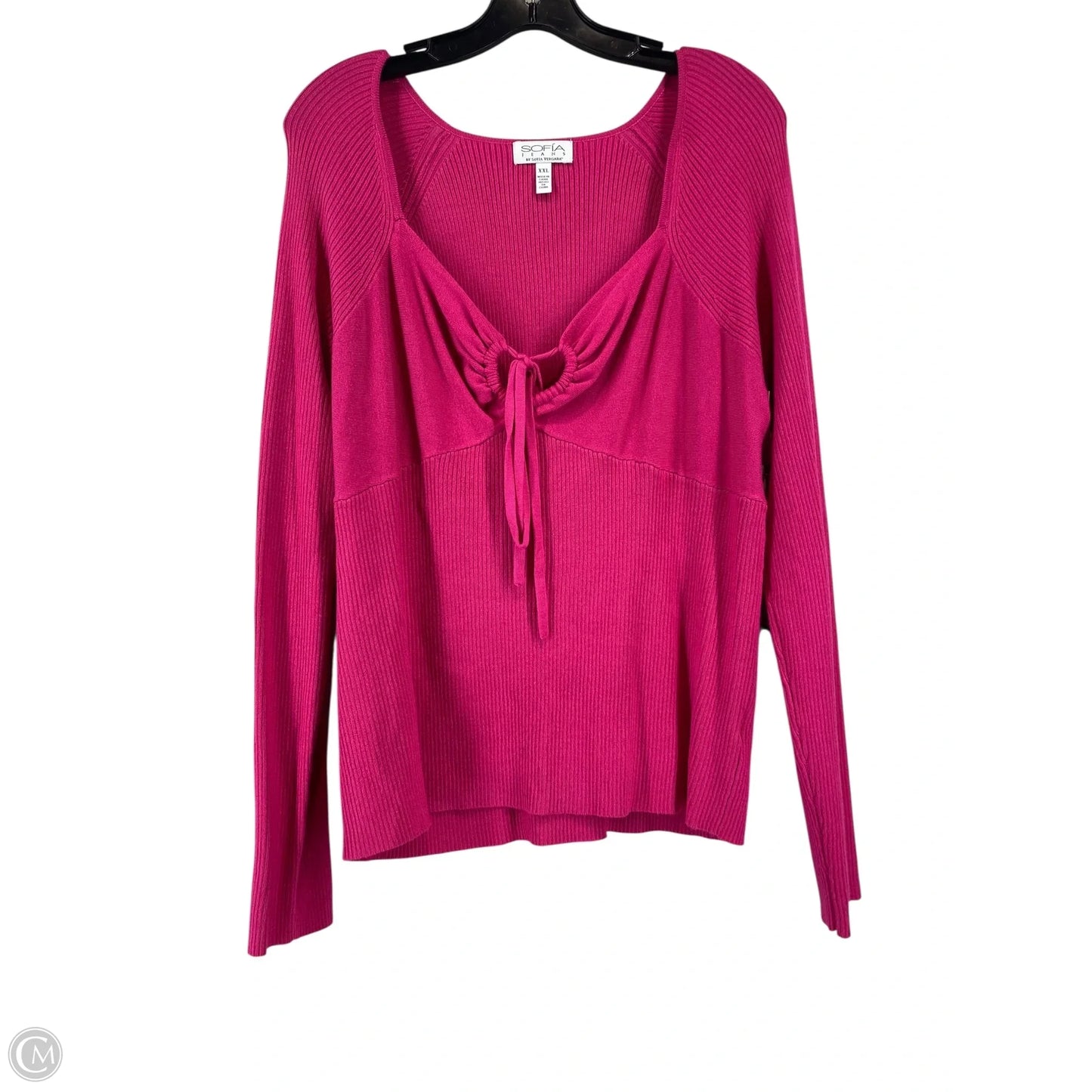 Top Long Sleeve By Sofia By Sofia Vergara In Pink, Size: Xxl