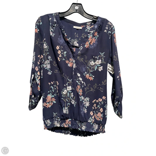 Top Long Sleeve By Maurices In Floral Print, Size: M