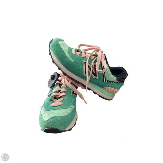 Shoes Sneakers By New Balance In Green & Pink, Size: 6.5