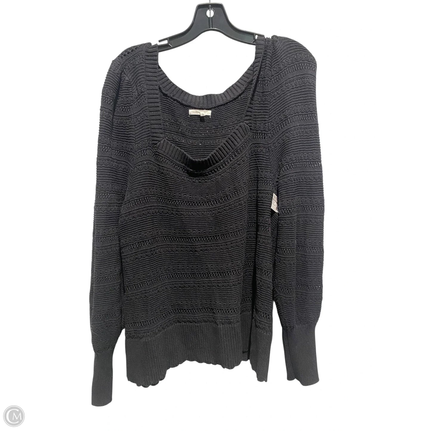 Top Long Sleeve By Maurices In Black, Size: 1x
