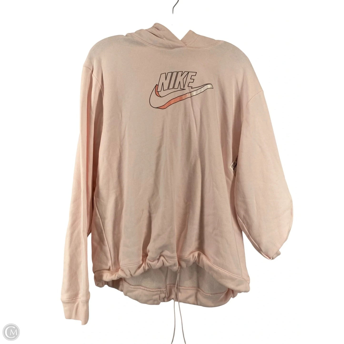 Athletic Sweatshirt Hoodie By Nike In Pink, Size: L