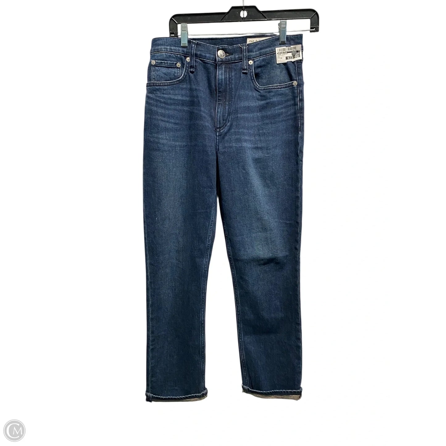 Jeans Straight By Rag And Bone In Blue Denim, Size: 26