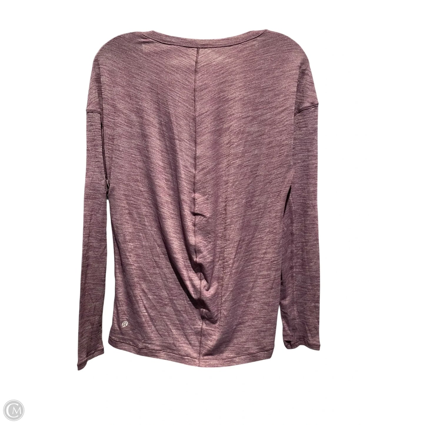 Athletic Top Long Sleeve Collar By Lululemon In Purple, Size: M