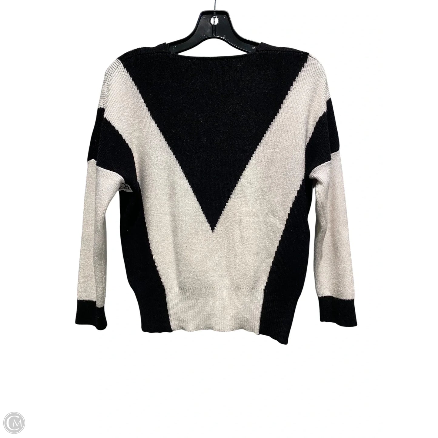 Top Long Sleeve By Philosophy In Black & White, Size: Xs