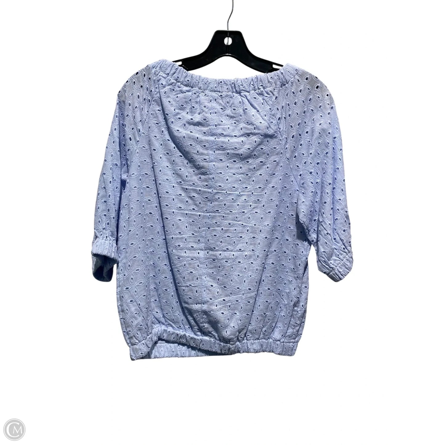 Top 3/4 Sleeve By Evereve In Blue, Size: S