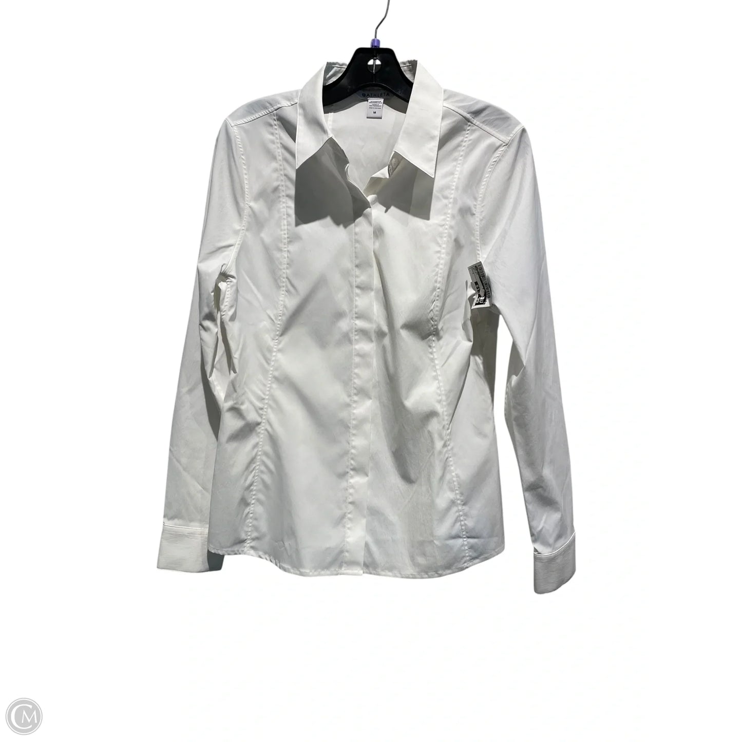 Top Long Sleeve By Athleta In White, Size: M
