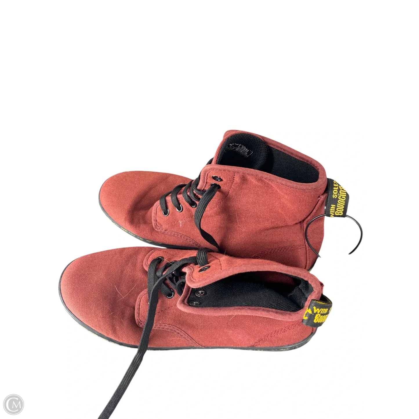 Boots Combat By Dr Martens In Maroon, Size: 8