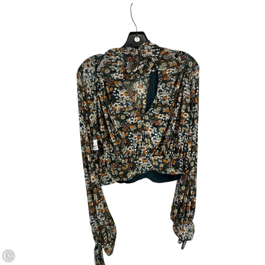 Top Long Sleeve By Free People In Floral Print, Size: M