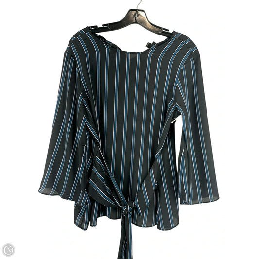 Top Long Sleeve By Worthington In Striped Pattern, Size: M