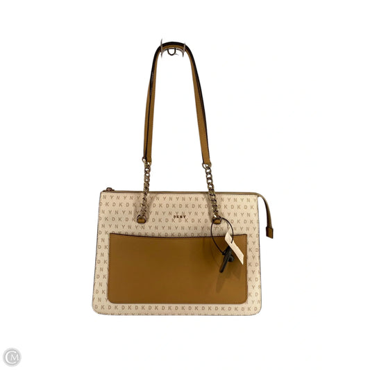 Handbag Leather By Dkny, Size: Large