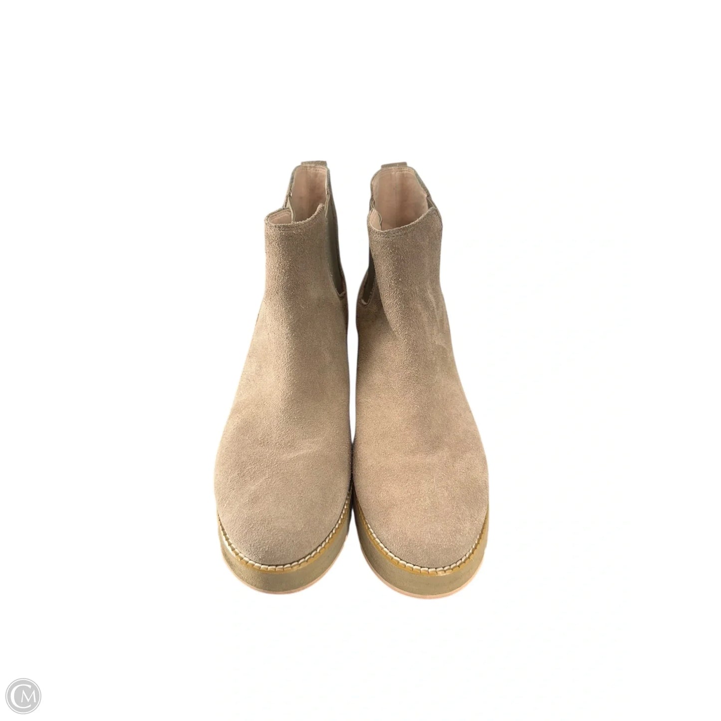 Boots Ankle Heels By Clothes Mentor In Tan, Size: 8.5