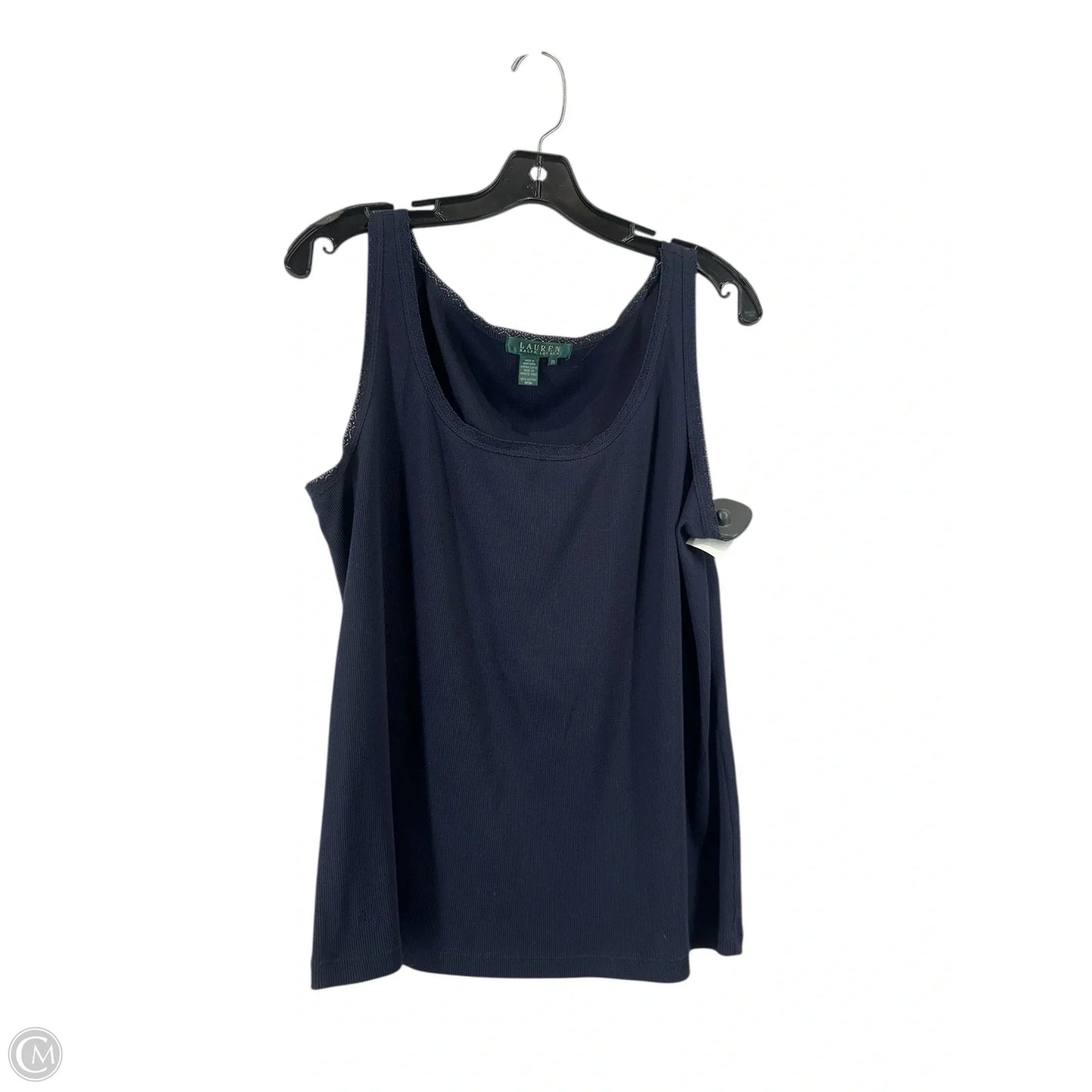 Top Sleeveless Basic By Lauren By Ralph Lauren In Navy, Size: 2x