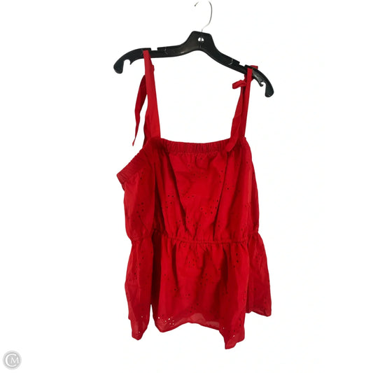 Top Sleeveless By Maurices In Red, Size: 1x