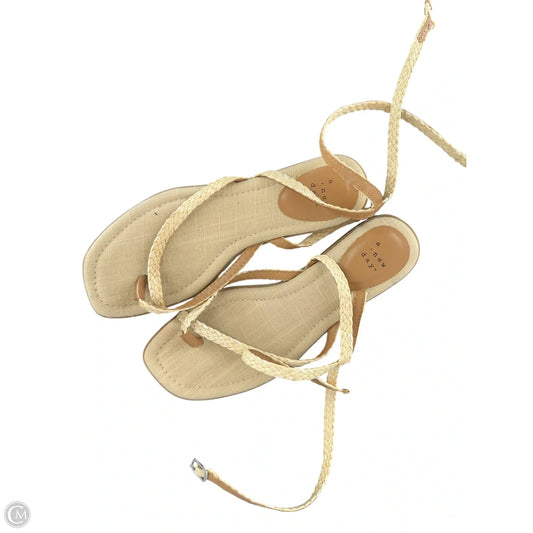 Sandals Flats By A New Day In Tan, Size: 8.5