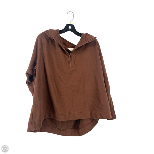 Top Long Sleeve By Terra & Sky In Brown, Size: 2x